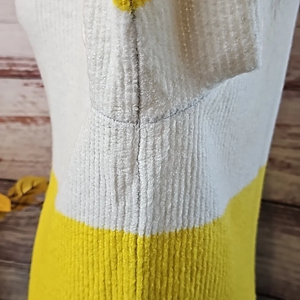 NWT HALOGEN KAYLIEGH BLUE YELLOW PLUS SIZE LONG SLEEVE PULLOVER SWEATER - Picture 4 of 13